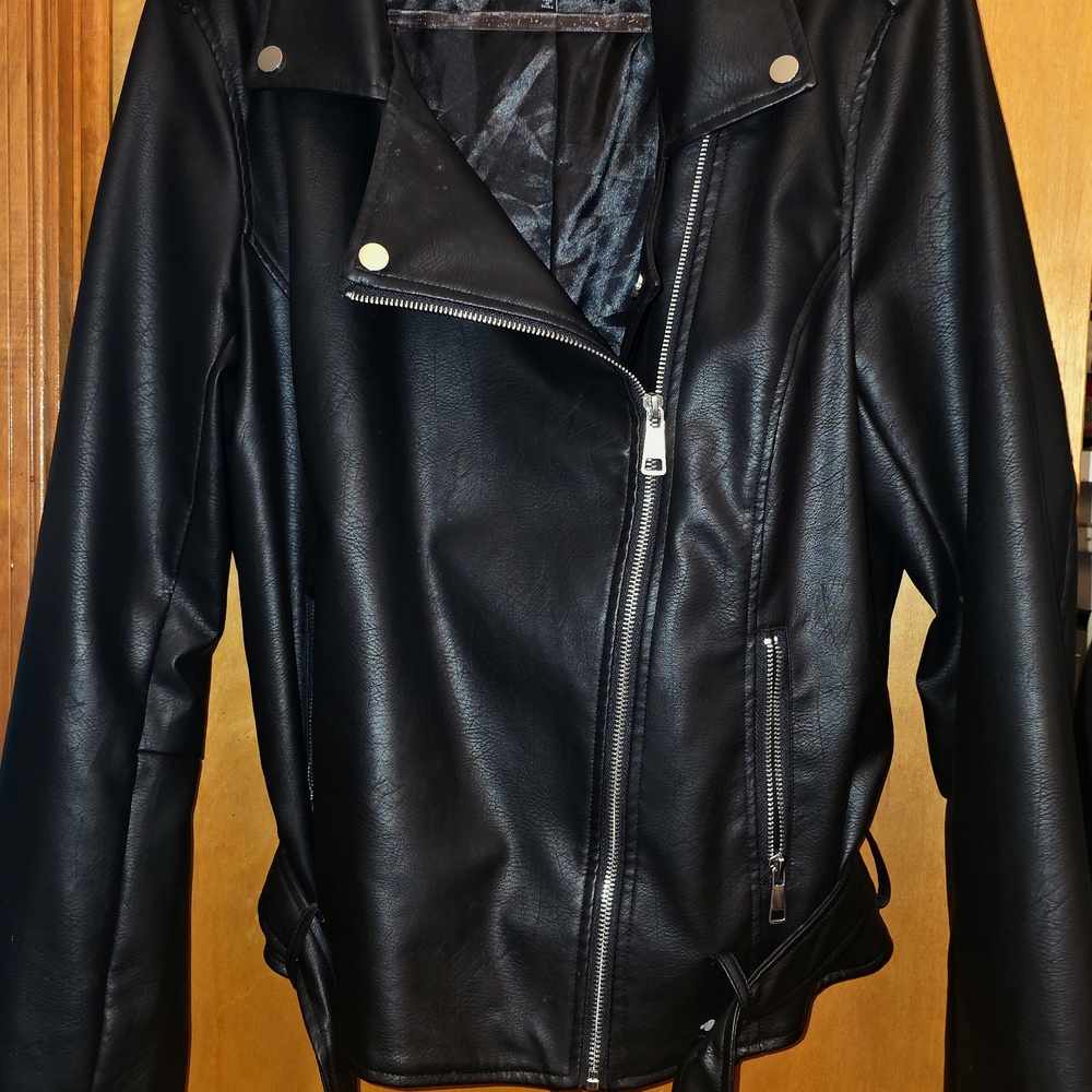 Fashion Nova Black FAUX Leather Jacket